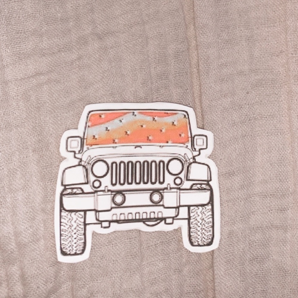 Jeep sticker w/ stars but diff colors